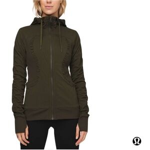 Lululemon dance studio jacket III dark green size 6